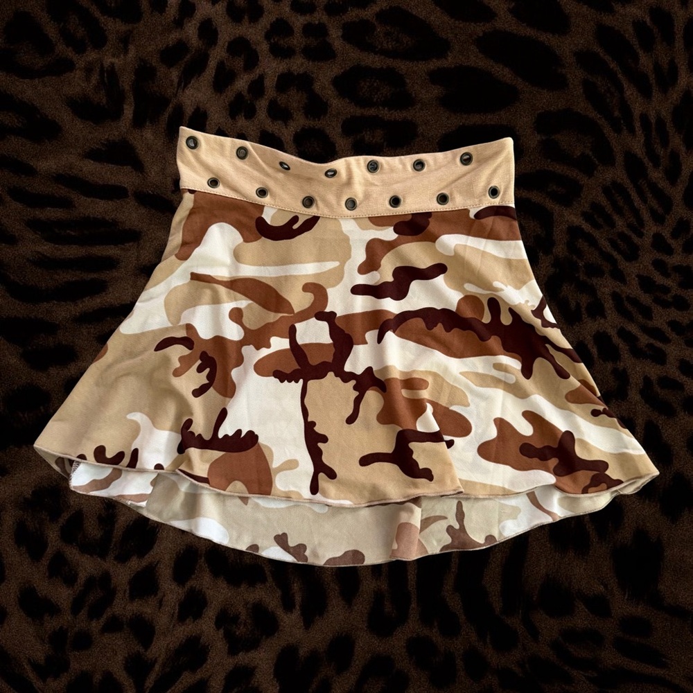 Sexy Vintage Olala Camouflage A-Line Mini Skirt